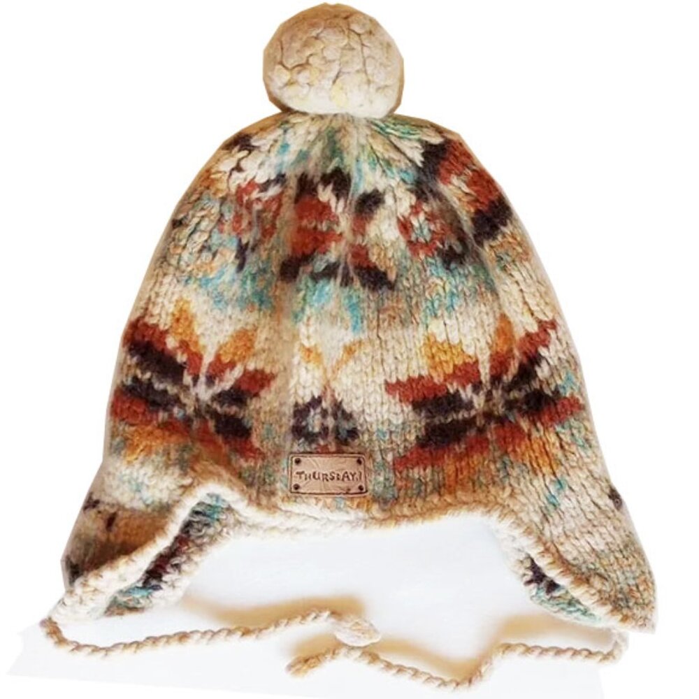 *50off3* Anthropologie Thursday Island Fair Isle Wool Knit Beanie Cap